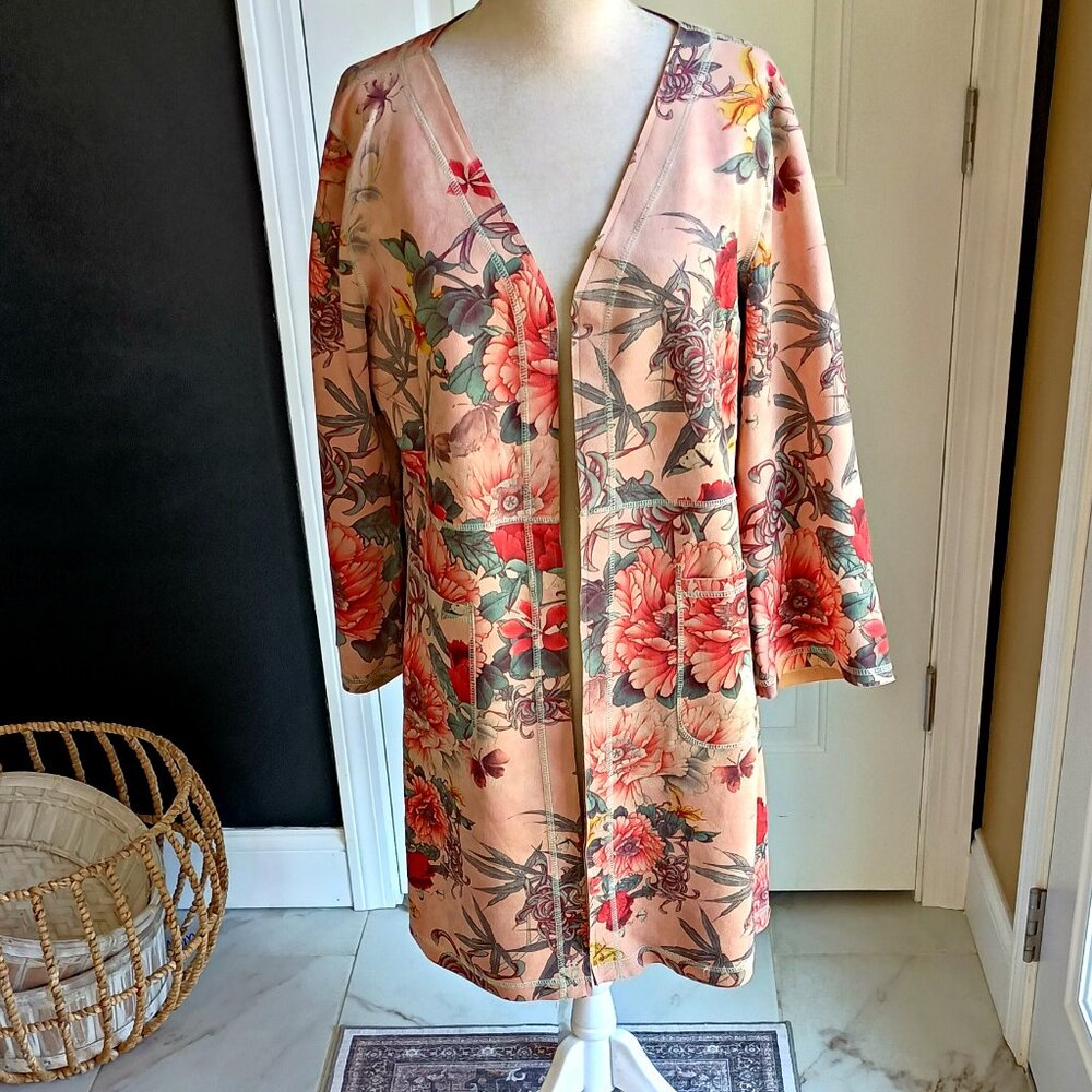 NWOT! EXQUISITE FAUX SUEDE DUSTER By SOLITAIRE